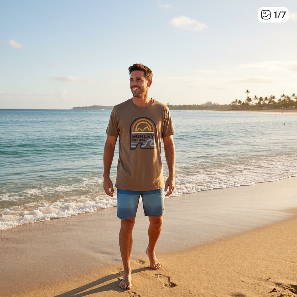 Hurley Mens Graphic Short Sleeve Tee